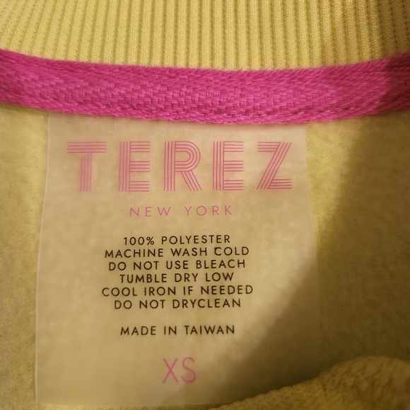 24 TEREZ NEW YORK CREW NECK SWEATER XS LIME GREEN - Picture 3 of 4